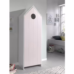 Havre - Armoire Cabane de Plage Rose 1 Porte - Rose - Vue supplémentaire 5