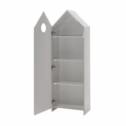 Havre - Armoire Cabane de Plage Grise 1 Porte - Gris