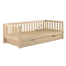Altobuy - yax - Lit Gigogne 90x200cm en Pin Naturel - Naturel