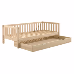 Altobuy - yax - Lit Gigogne 90x200cm en Pin Naturel - Naturel