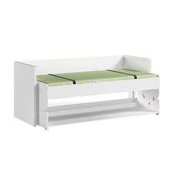 Altobuy - ryder - Lit 90x200cm Blanc Convertible en Bureau - Blanc