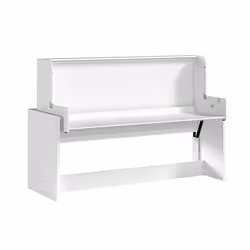 Altobuy - ryder - Lit 90x200cm Blanc Convertible en Bureau - Blanc