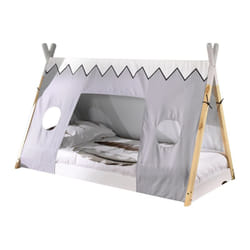 Altobuy - flitt - Lit au Sol 90x200cm Forme Tipi avec Toile - Blanc