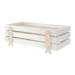 Stapel - Lot de 3 Lits Empilables 90x200cm Blancs Smiley - Blanc