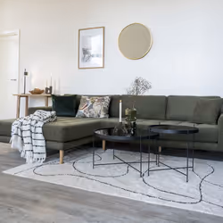 LAZZA - Tapis 200x300cm 100% Coton Blanc Lignes Noires