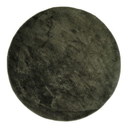 Altobuy - bloom - Tapis Doux Rond à Poils Ras Vert Ø160cm