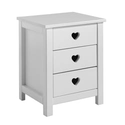 Altobuy 3663738049221 Table de nuit et table de chevet 3 tiroir(s) Blanc