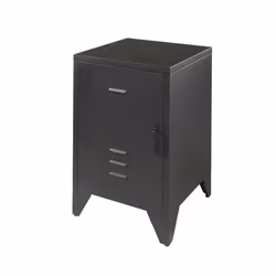 Altobuy 3663738049696, Table de chevet, Noir, Métal, 400 mm, 400 mm, 610 mm