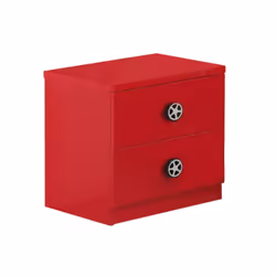 Altobuy 3663738049719, Table de chevet, Rouge, 2 tiroir(s), Panneaux MDF, 500 mm, 160 mm