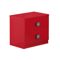 Turbo - Chevet 2 Tiroirs Rouge Style Racing - Rouge