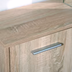 Altobuy - list - Buffet 5 Portes 2 Tiroirs Aspect Bois - Marron clair