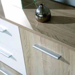 Altobuy - list - Buffet 5 Portes 2 Tiroirs Aspect Bois - Marron clair - Vue supplémentaire 4