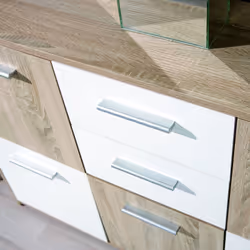 Altobuy - list - Buffet 5 Portes 2 Tiroirs Aspect Bois - Marron clair - Vue supplémentaire 5