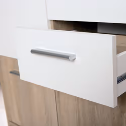 Altobuy - list - Meuble de Rangement 3 Portes 2 Tiroirs Aspect Bois - Marron clair - Vue supplémentaire 5
