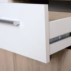 Altobuy - list - Meuble de Rangement 3 Portes 2 Tiroirs Aspect Bois - Marron clair - Vue supplémentaire 6