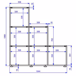 Altobuy - teo - Etagère Escalier 6 Compartiments Coloris Blanc - Blanc - Vue supplémentaire 4