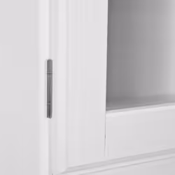 Altobuy - laurie - Buffet Vaisselier 4 Portes 2 Tiroirs Bois Massif Vernis Blanc - Blanc - Vue supplémentaire 5