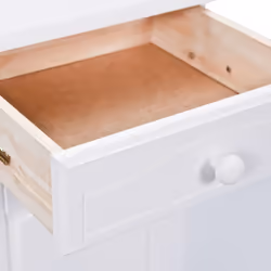 Altobuy - laurie - Buffet Vaisselier 4 Portes 2 Tiroirs Bois Massif Vernis Blanc - Blanc - Vue supplémentaire 6