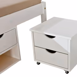 Alaska - Lit 140x190cm multi-rangement Vernis Blanc - Blanc - Vue supplémentaire 4