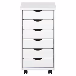Altobuy - sydney - Caisson 6 Tiroirs Bois Massif Vernis Blanc - Blanc