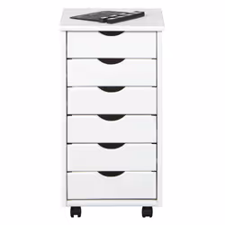 Altobuy - sydney - Caisson 6 Tiroirs Bois Massif Vernis Blanc - Blanc - Vue supplémentaire 5