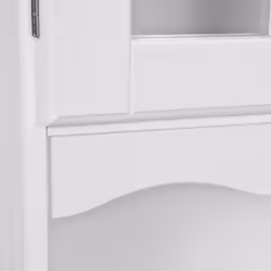 Altobuy - laurie - Buffet Vaisselier 5 Portes 3 Tiroirs Bois Massif Vernis Blanc - Blanc - Vue supplémentaire 4