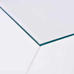 Altobuy - natur - Table Basse Carrée Bois Massif Vernis Blanc et Verre - Blanc - Vue supplémentaire 5