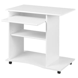 Teo - Meuble Informatique sur Roulettes Coloris Blanc - Blanc