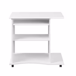 Teo - Meuble Informatique sur Roulettes Coloris Blanc - Blanc - Vue supplémentaire 4