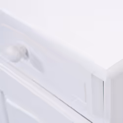 Altobuy - laurie - Meuble 2 Portes 2 Tiroirs Bois Massif Vernis Blanc - Blanc - Vue supplémentaire 6