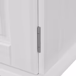 Altobuy - laurie - Buffet 3 Portes 3 Tiroirs Bois Massif Vernis Blanc - Blanc - Vue supplémentaire 5