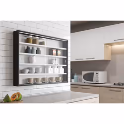 Collect - Vitrine Murale 5 Compartiments Noire et Blanche - Blanc