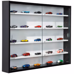 Collect - Vitrine Murale 5 Compartiments Noire et Blanche - Blanc