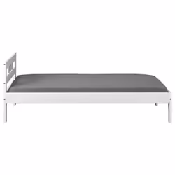 ALASKA - Lit 90x200cm Bois Massif Vernis Blanc