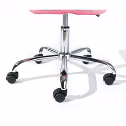 Altobuy - clide - Chaise de Bureau Enfant Tissu Rose et Pieds Chromés - Rose - Vue supplémentaire 4
