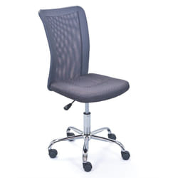 Altobuy - clide - Chaise de Bureau Enfant Tissu Gris et Pieds Chromés - Gris