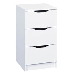 Altobuy - jenny - Chiffonnier 3 Tiroirs Coloris Blanc - Blanc