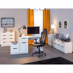 Altobuy - jenny - Chiffonnier 3 Tiroirs Coloris Blanc - Blanc
