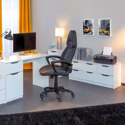 Altobuy - jenny - Commode 6 Tiroirs Coloris Blanc - Blanc