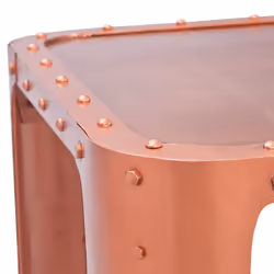STEEL - Table Basse Rectangulaire Métallique Coloris Cuivre - Vue supplémentaire 5