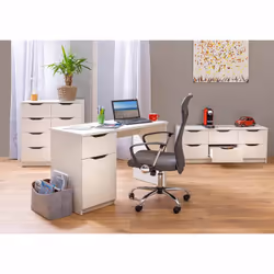 Altobuy - jenny - Bureau 1 Porte 1 Tiroir Coloris Blanc - Blanc