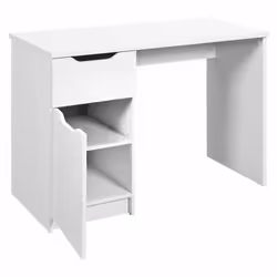 Altobuy - jenny - Bureau 1 Porte 1 Tiroir Coloris Blanc - Blanc