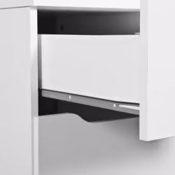 Altobuy - jenny - Bureau 1 Porte 1 Tiroir Coloris Blanc - Blanc - Vue supplémentaire 7