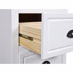 Altobuy - apothic - Meuble 4 Tiroirs Bois Massif Vernis Blanc - Blanc