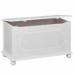 Altobuy - kalisha - Coffre à Jouets Bois Massif Vernis Blanc - Blanc