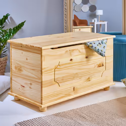 Altobuy - kalisha - Coffre à Jouets Bois Massif Naturel - Naturel - Vue supplémentaire 4