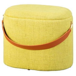 Altobuy - deena - Pouf avec Coffre et Lanière Jaune - Vert