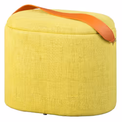 Altobuy - deena - Pouf avec Coffre et Lanière Jaune - Vert