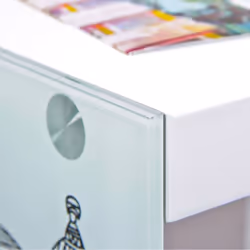 Altobuy - isla - Table d'Appoint sur Roulettes Motif Londres