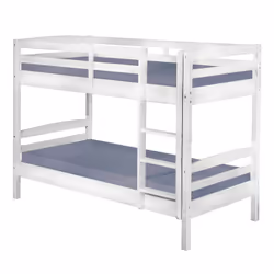 Alaska - Pack Lits Superposés 90x190 Blancs + 2 Matelas Ibiza - Blanc
